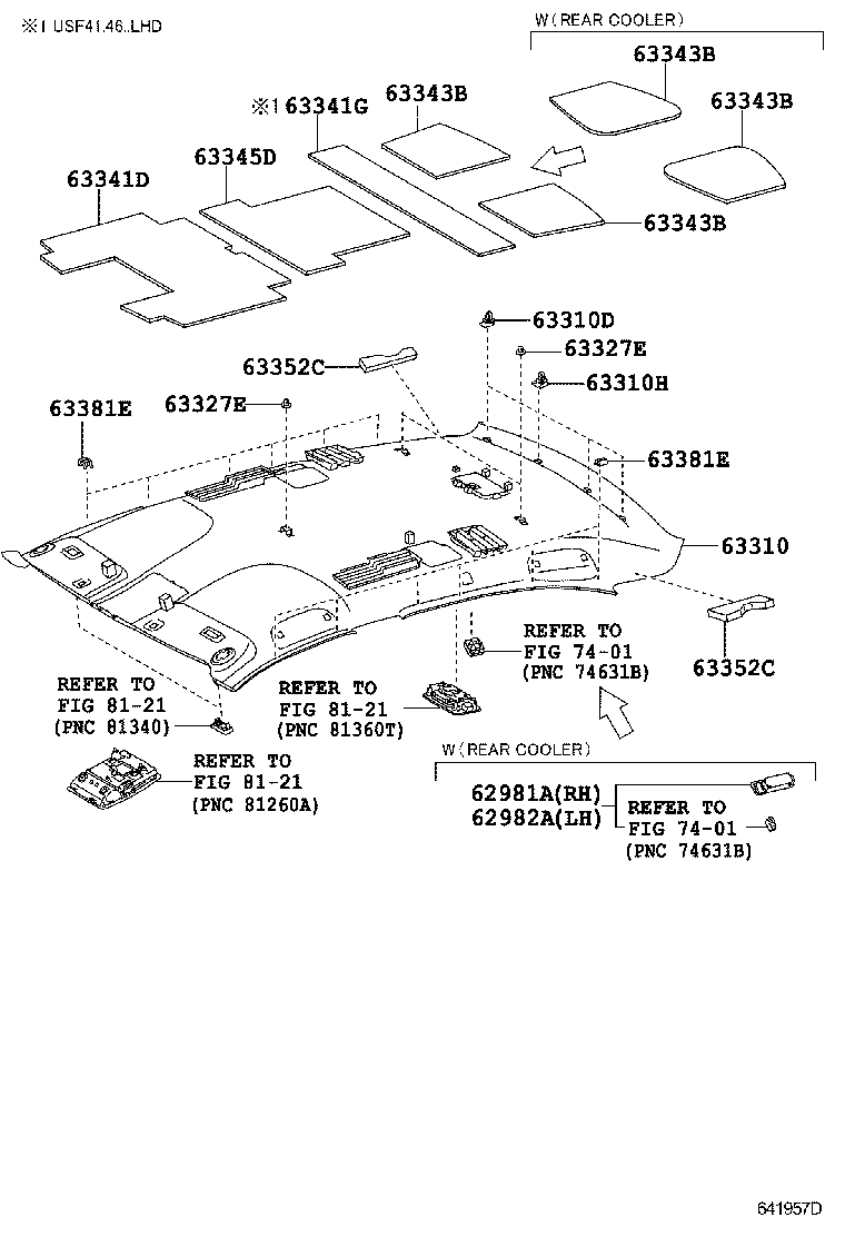 Exploded illustration 641957D