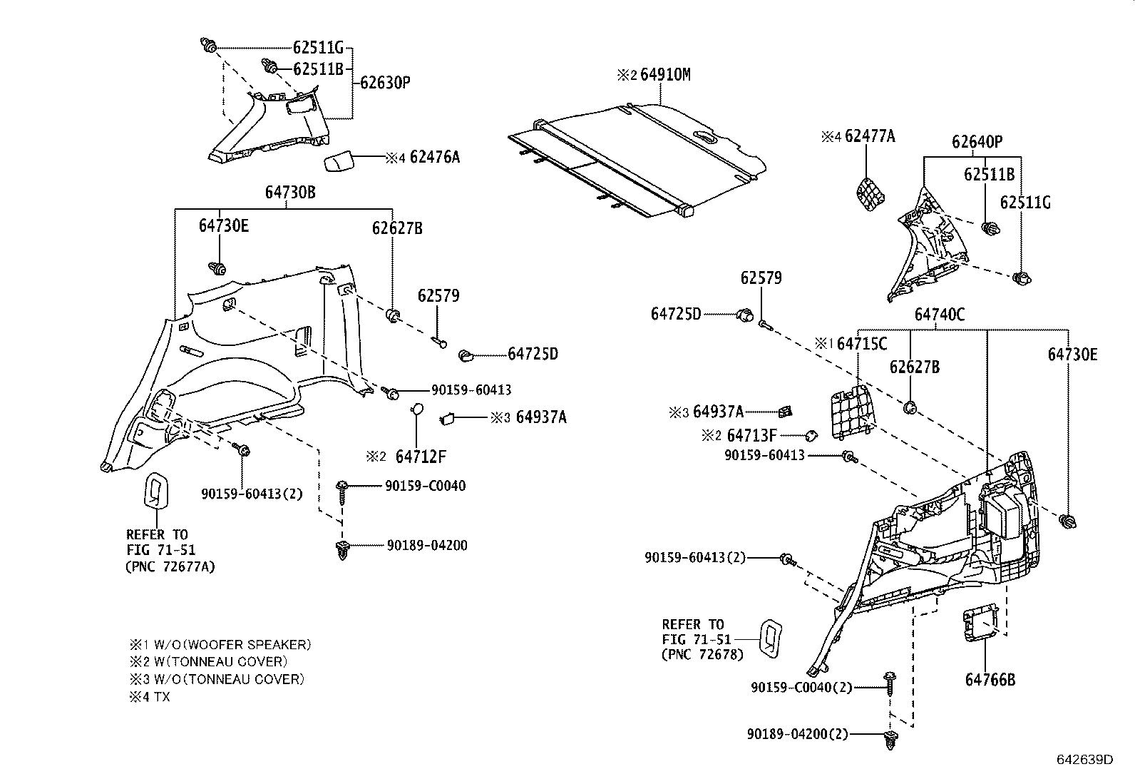 Exploded illustration 642639D
