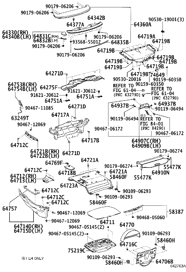 Exploded illustration 642763B