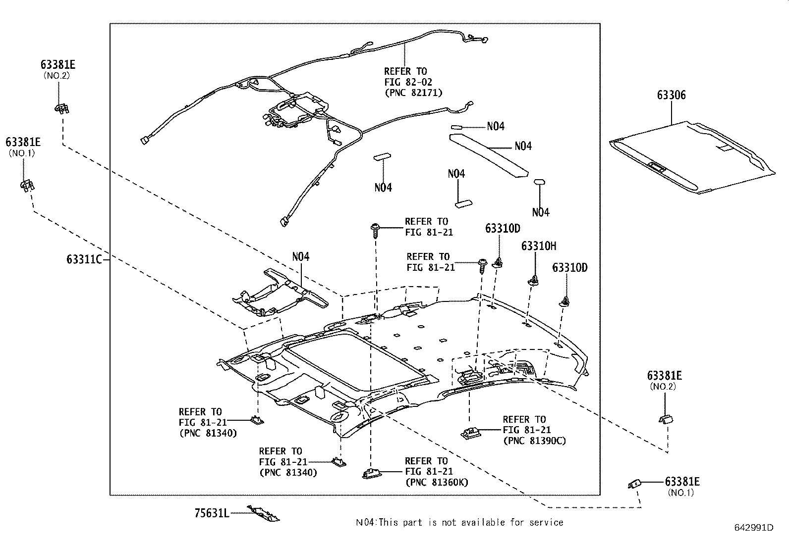 Exploded illustration 642991D
