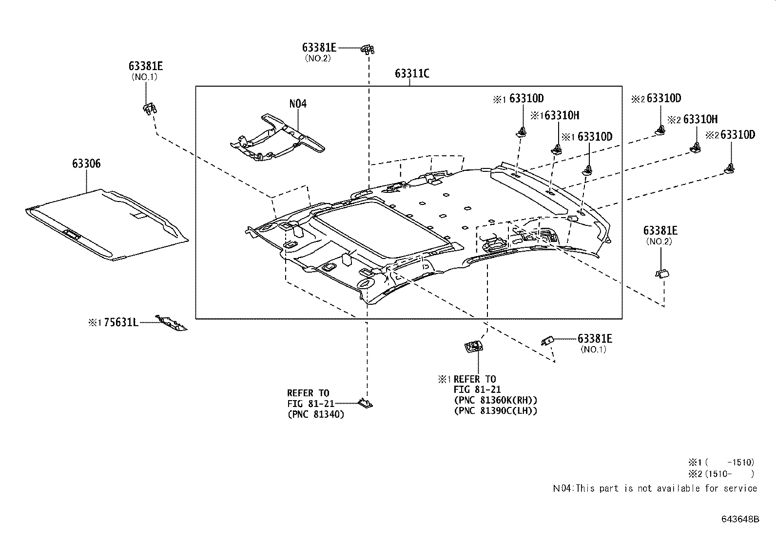 Exploded illustration 643648B