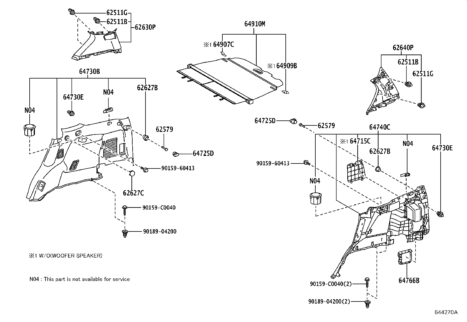 Exploded illustration 644270A