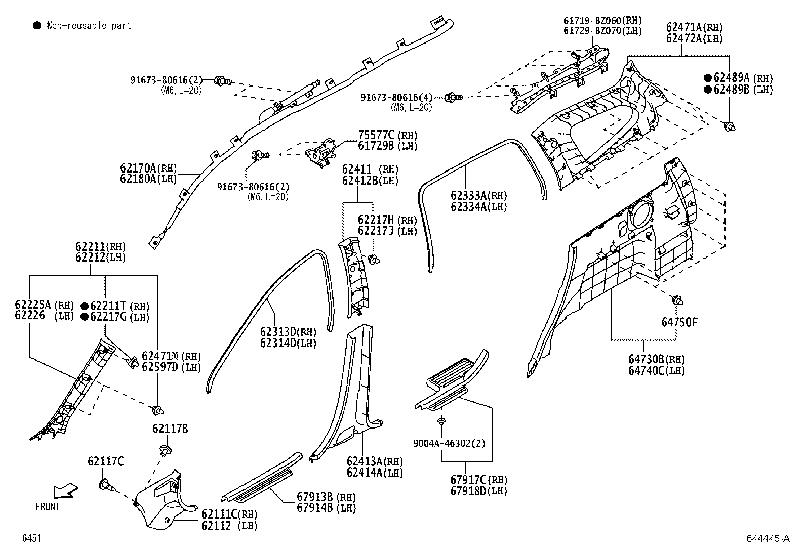 Exploded illustration 644445A