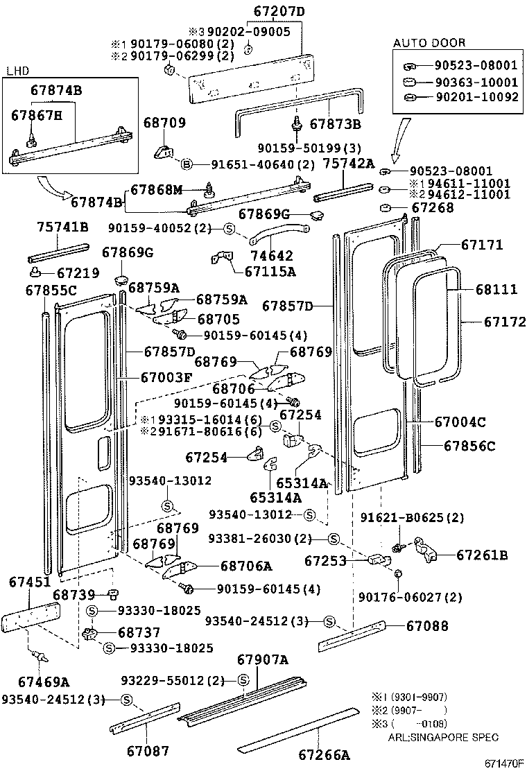 Exploded illustration 671470F