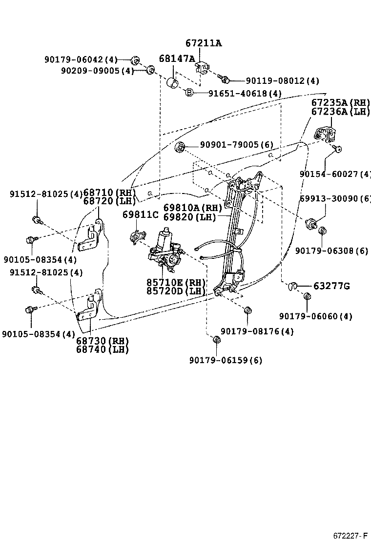 Exploded illustration 672227F
