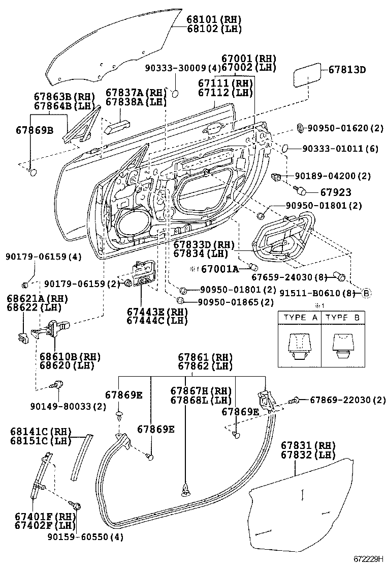 Exploded illustration 672229H