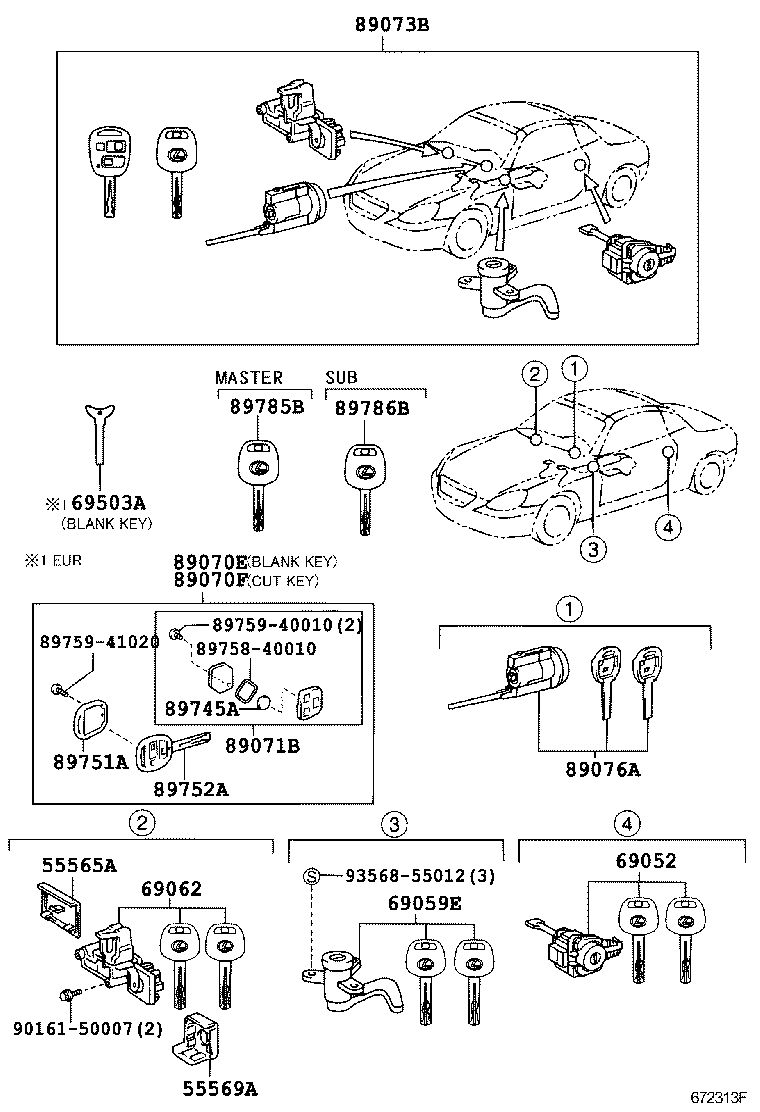 Exploded illustration 672313F