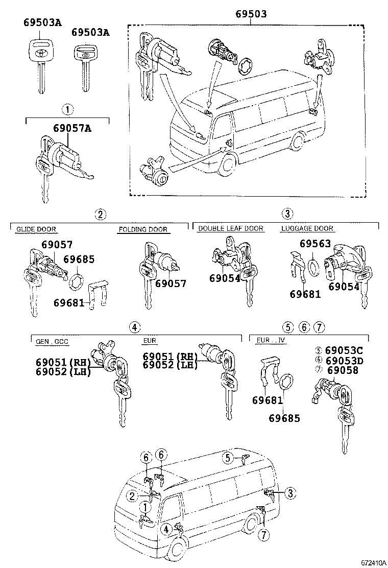 Exploded illustration 672410A