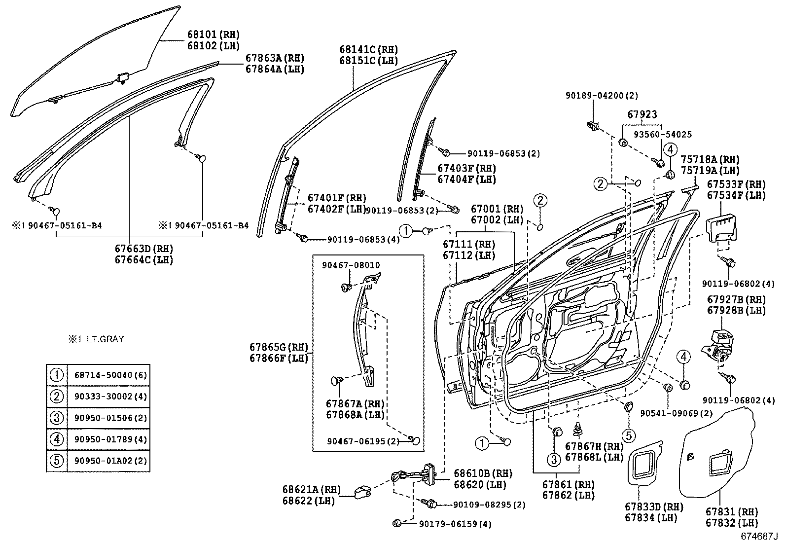 Exploded illustration 674687J