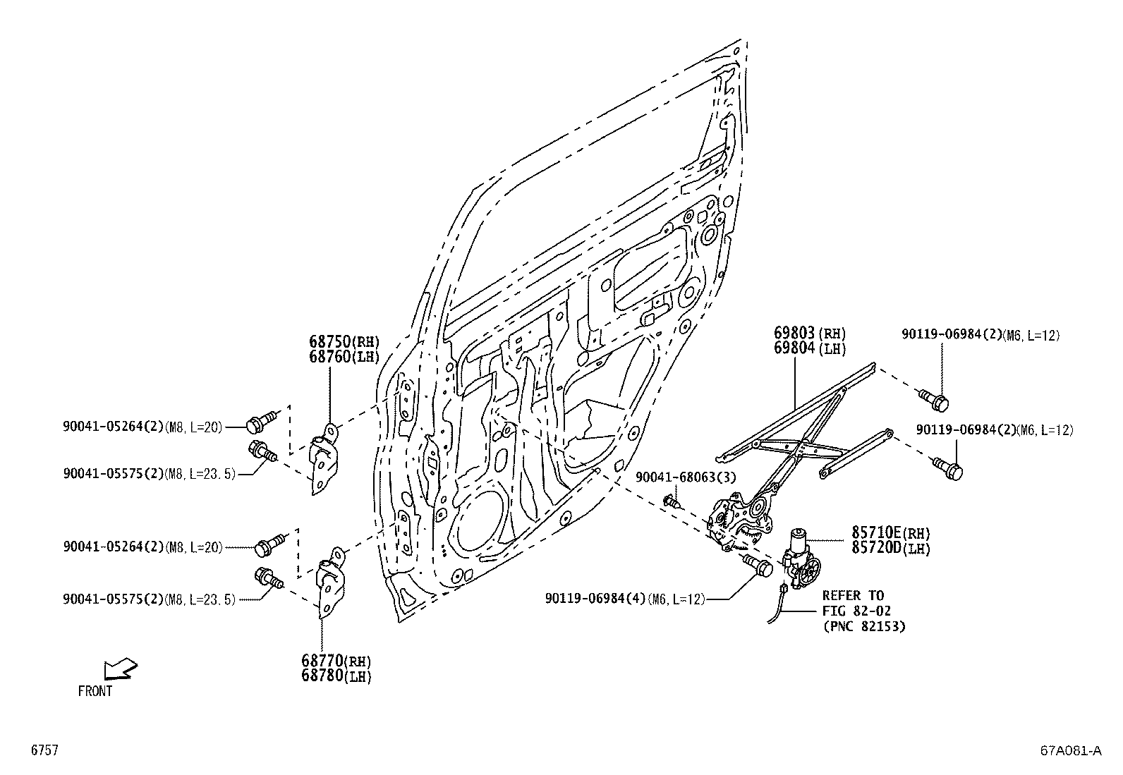 Exploded illustration 67A081A