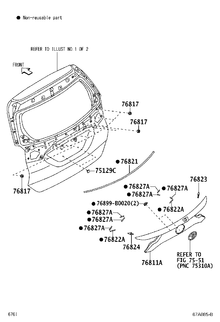 Exploded illustration 67A085B