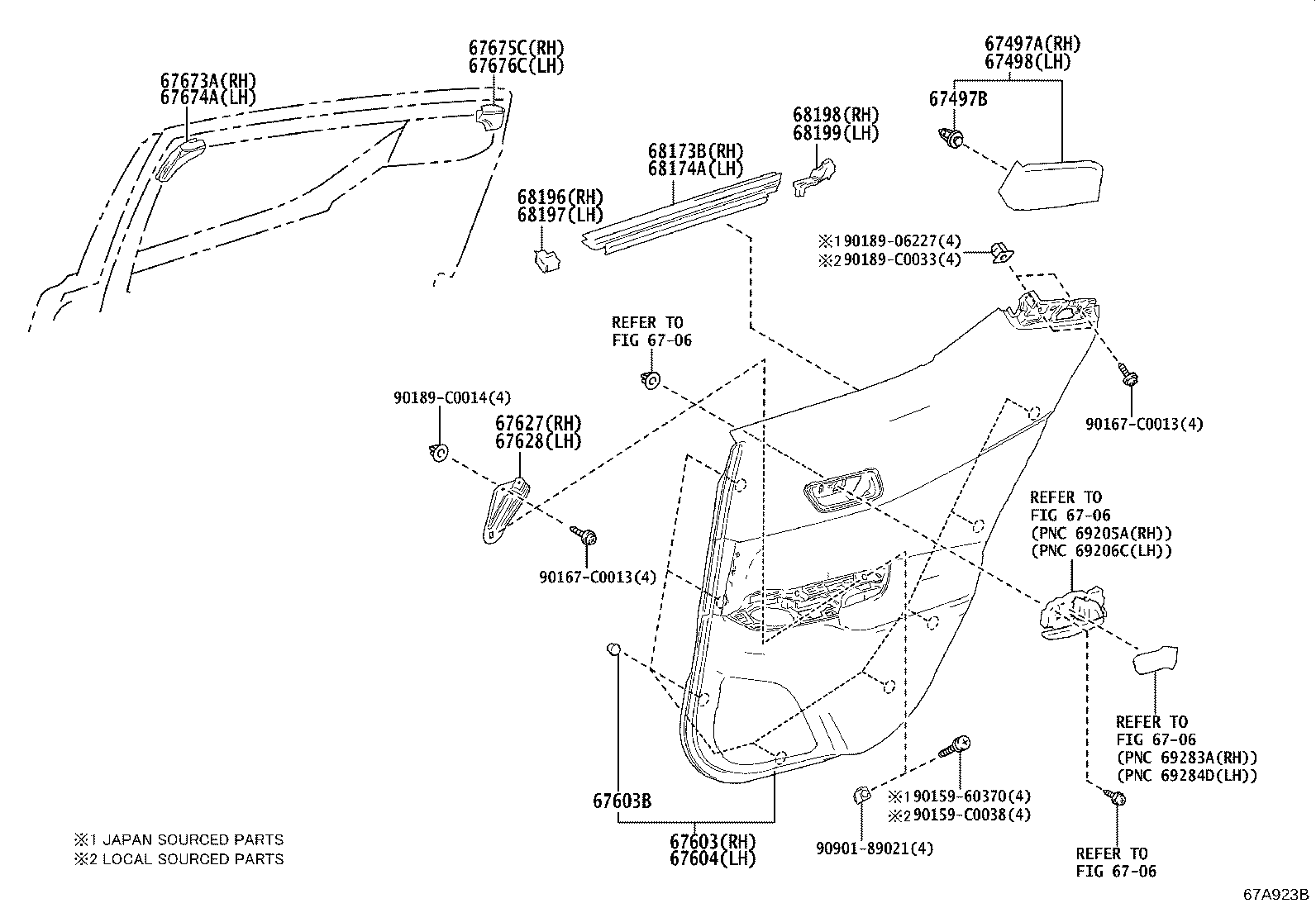 Exploded illustration 67A923B