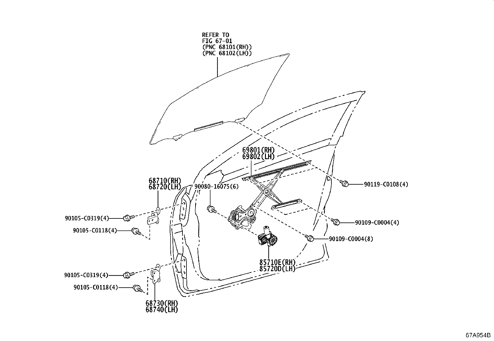 Exploded illustration 67A954B