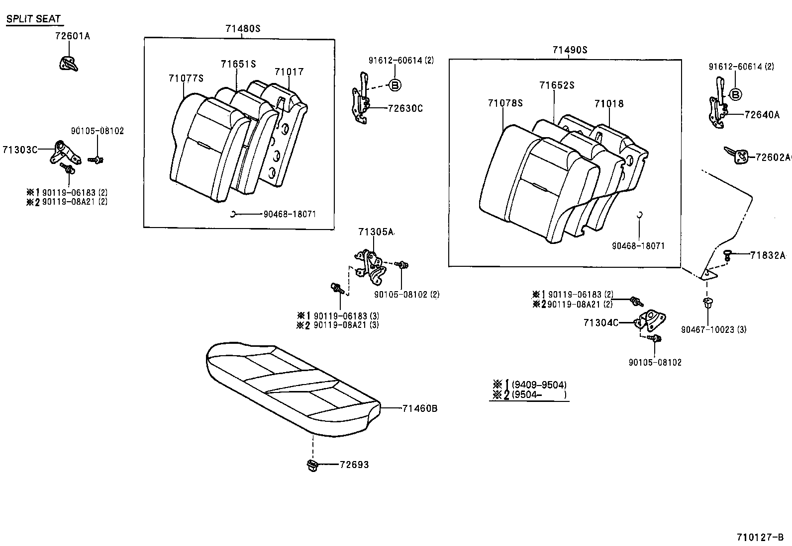 Exploded illustration 710127B