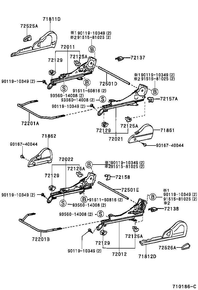 Exploded illustration 710186C