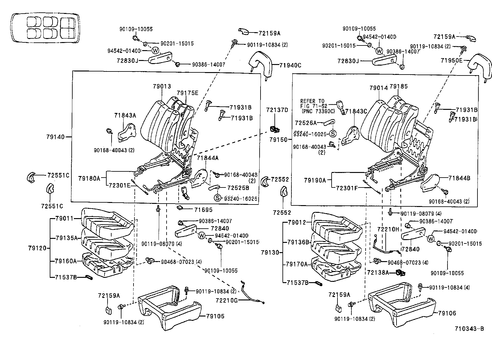 Exploded illustration 710343B