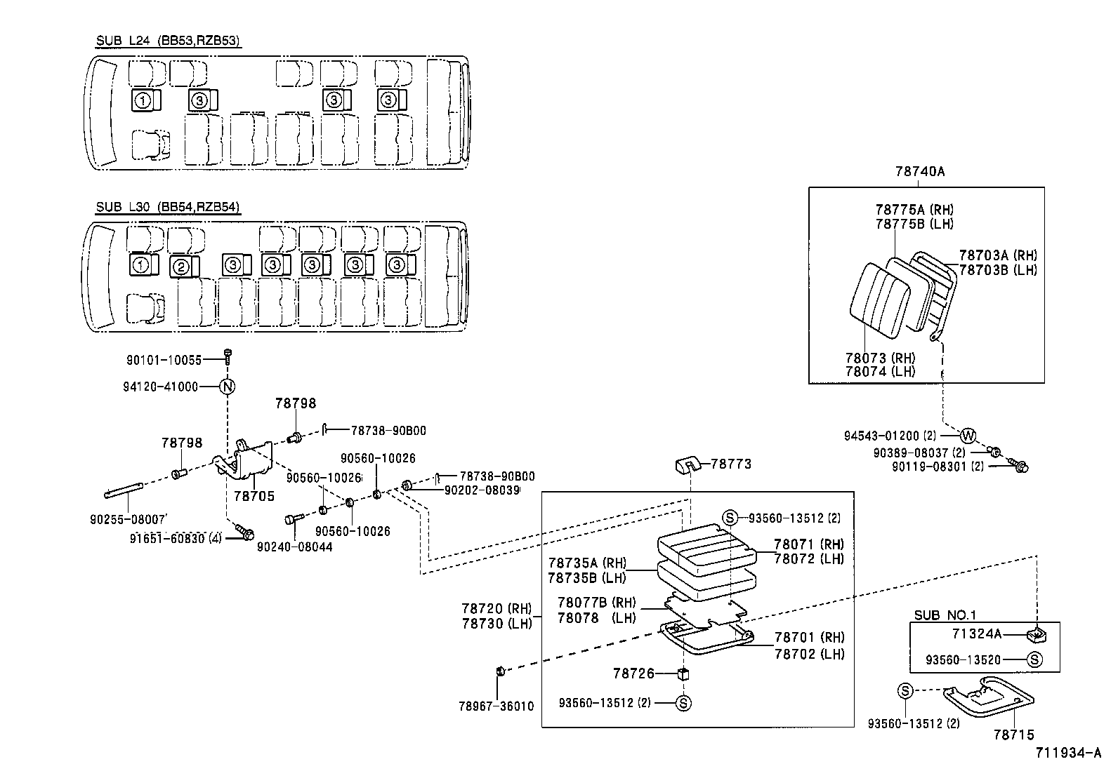 Exploded illustration 711934A