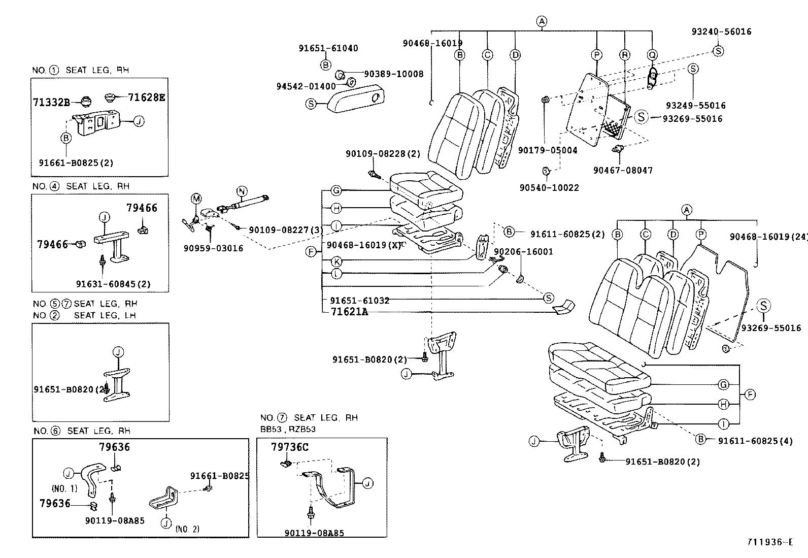 Exploded illustration 711936E