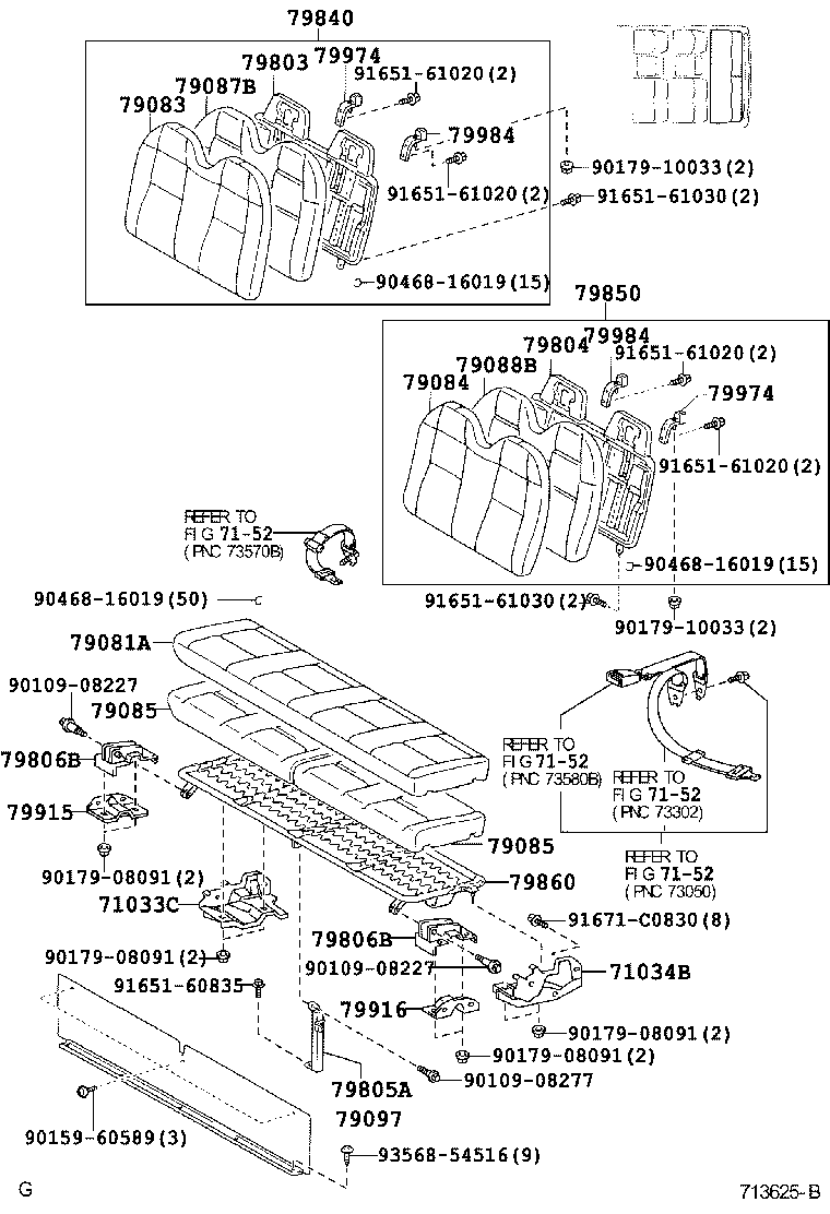 Exploded illustration 713625B