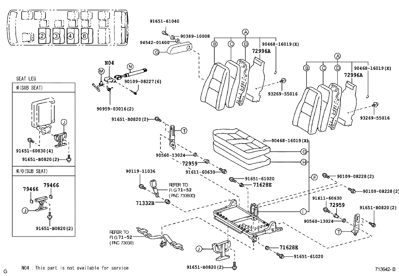 Exploded illustration 713642B
