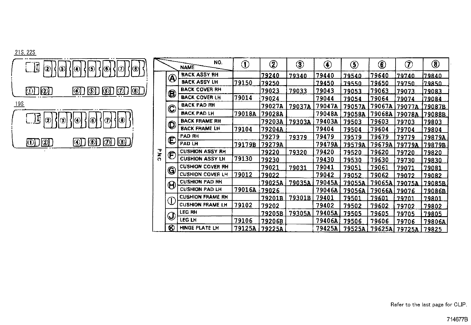 Exploded illustration 714677B