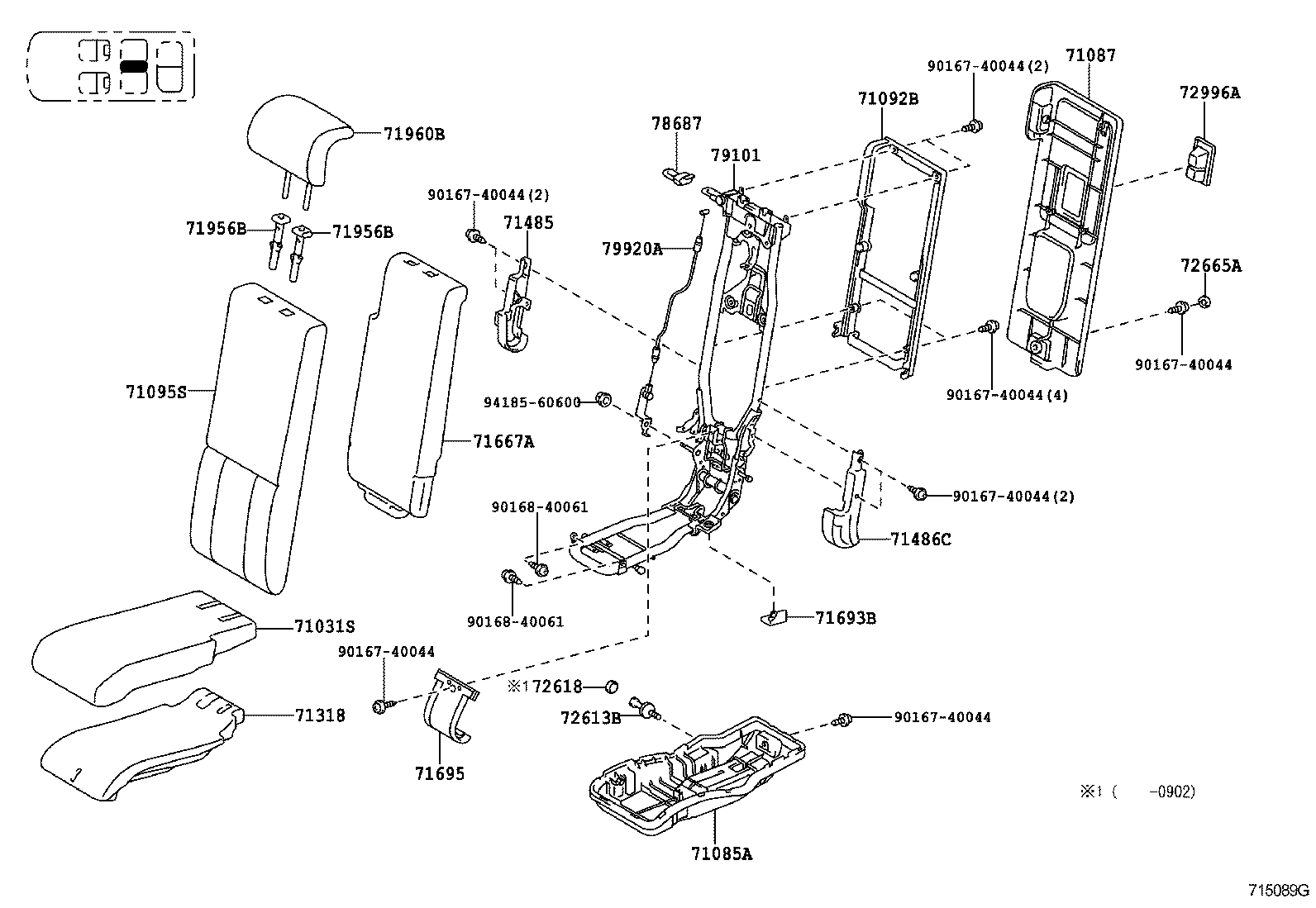 Exploded illustration 715089G