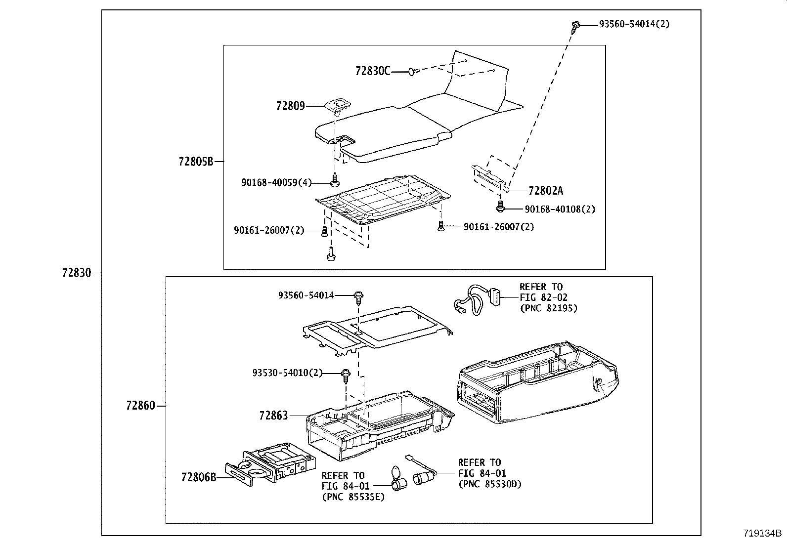 Exploded illustration 719134B