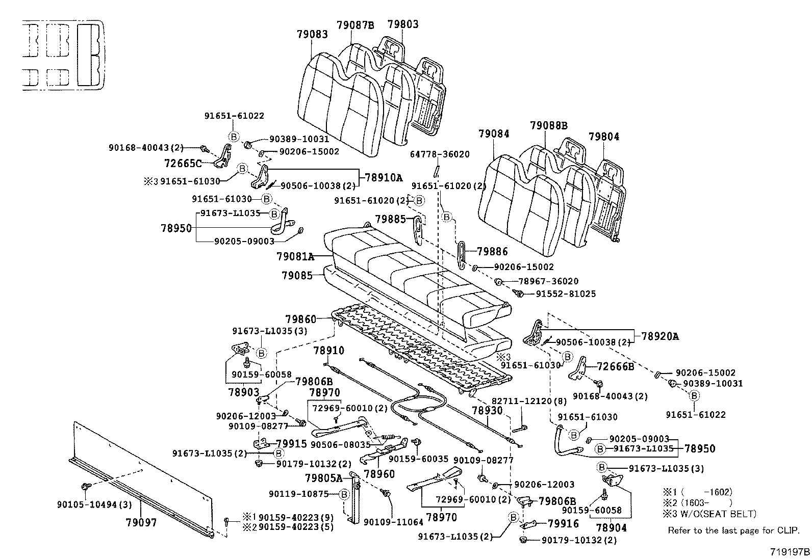 Exploded illustration 719197B