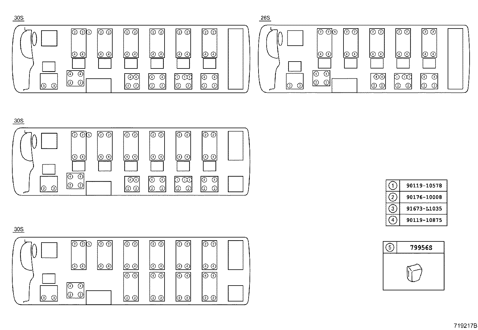 Exploded illustration 719217B