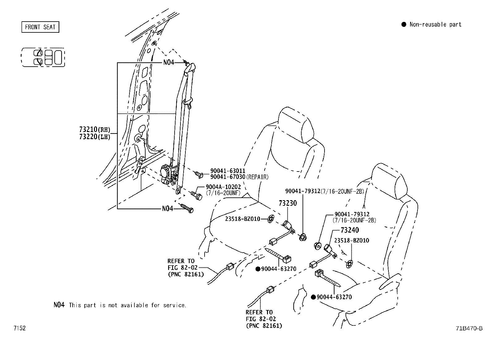 Exploded illustration 71B470B