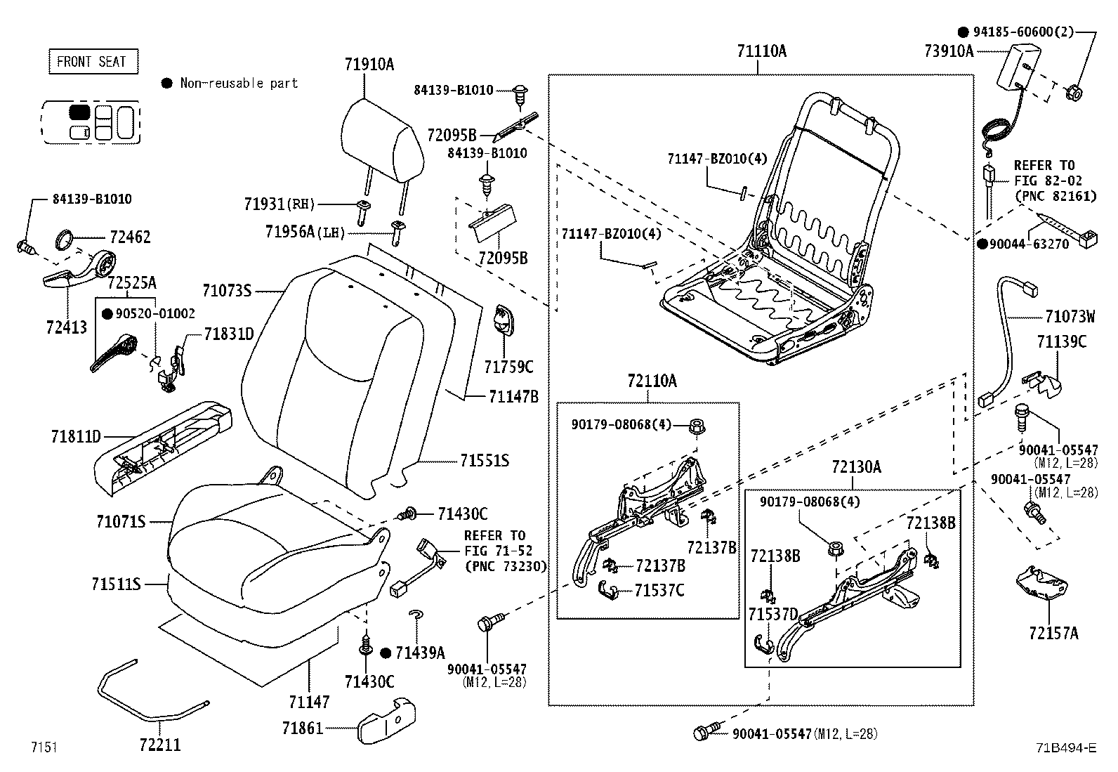 Exploded illustration 71B494E