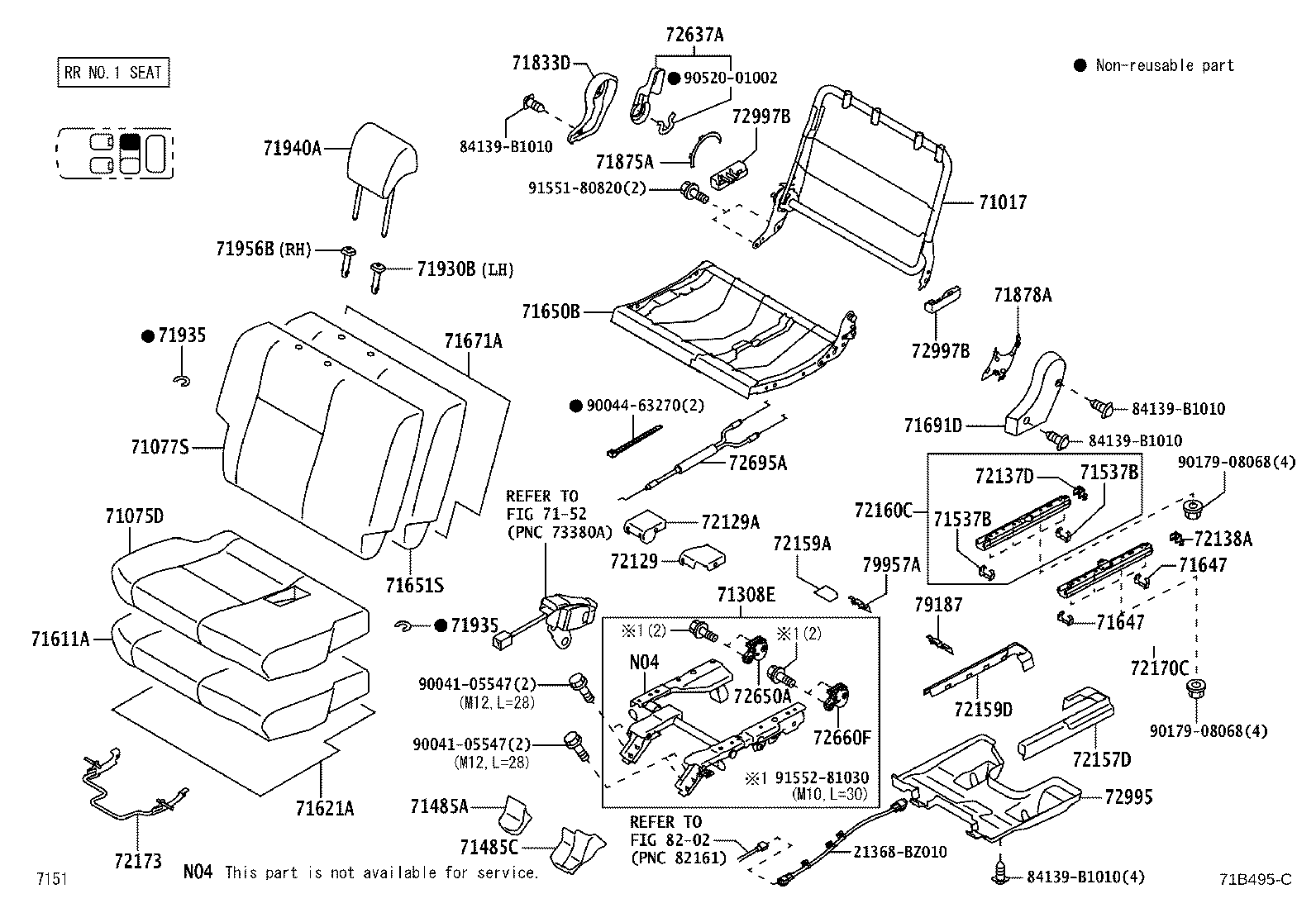 Exploded illustration 71B495C