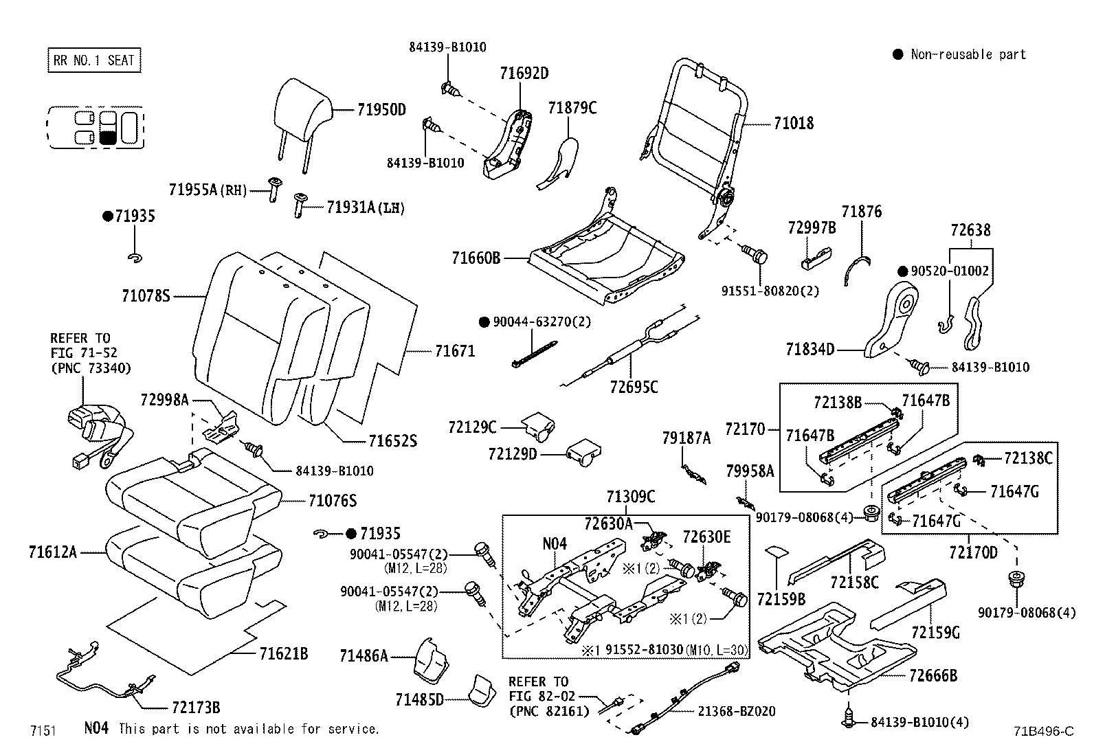 Exploded illustration 71B496C