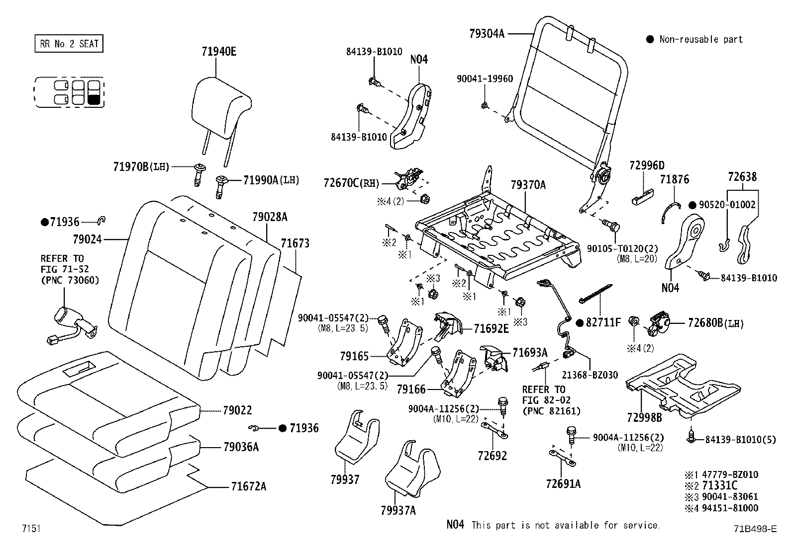 Exploded illustration 71B498E