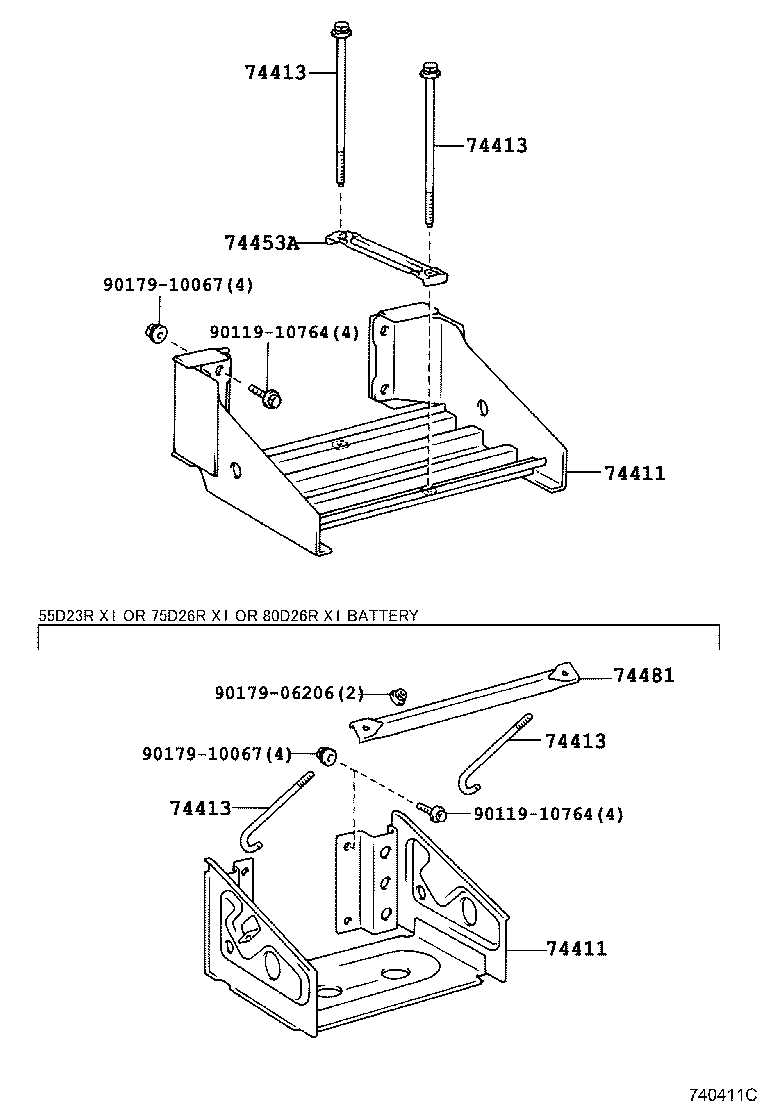 Exploded illustration 740411C