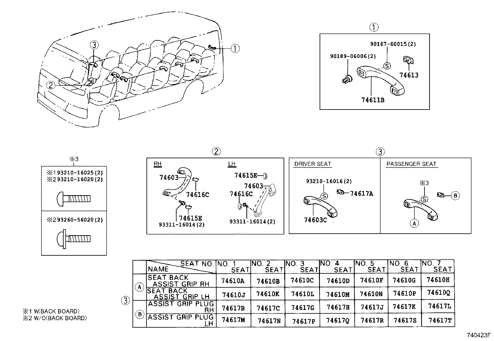 Exploded illustration 740423F