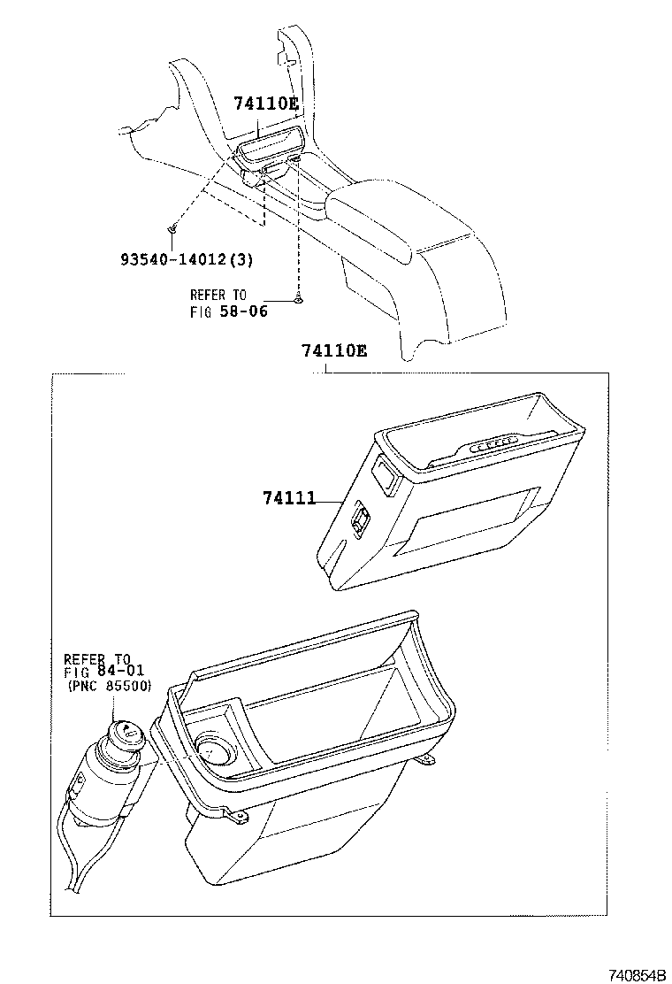 Exploded illustration 740854B