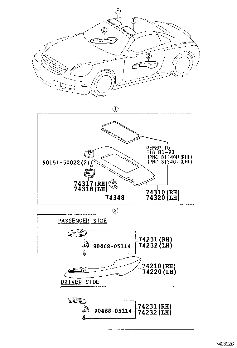 Exploded illustration 740892B
