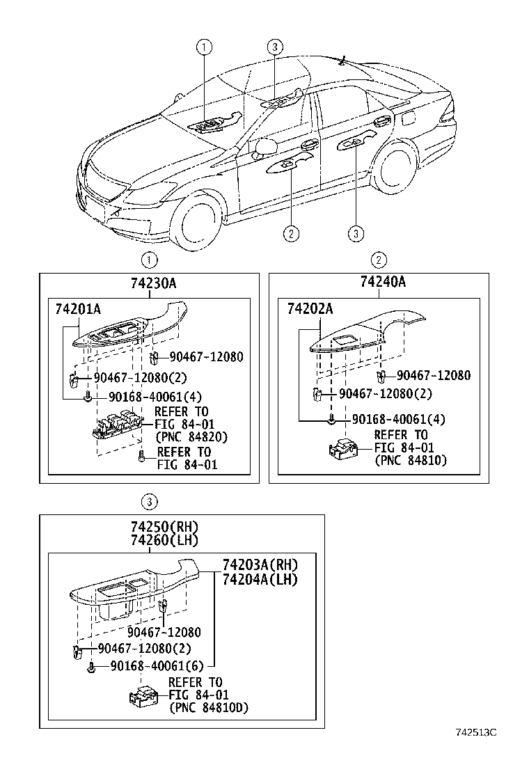 Exploded illustration 742513C