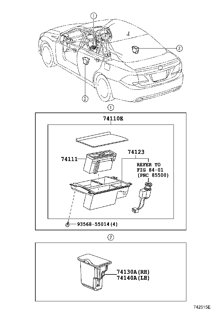 Exploded illustration 742515E