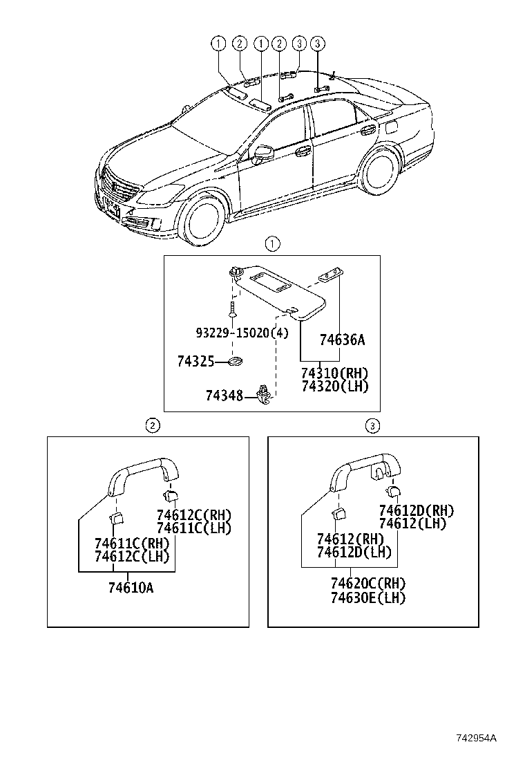 Exploded illustration 742954A