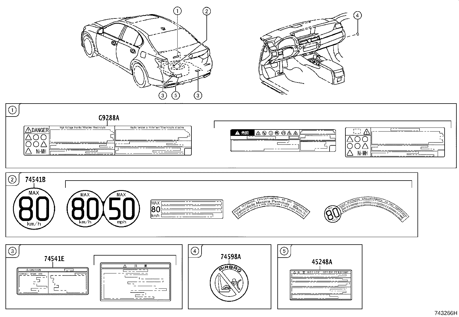 Exploded illustration 743266H