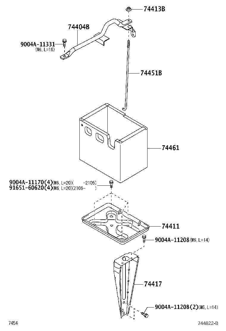 Exploded illustration 744822B