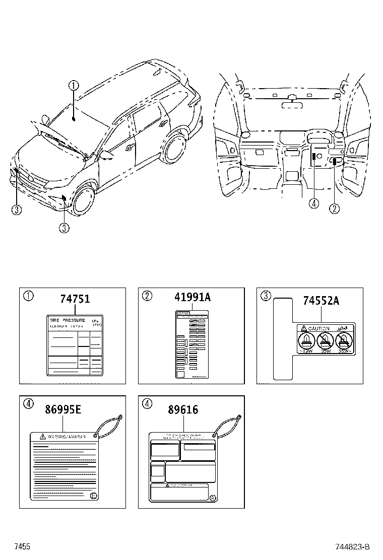 Exploded illustration 744823B