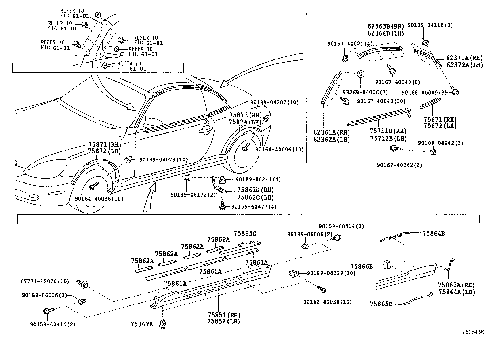 Exploded illustration 750843K