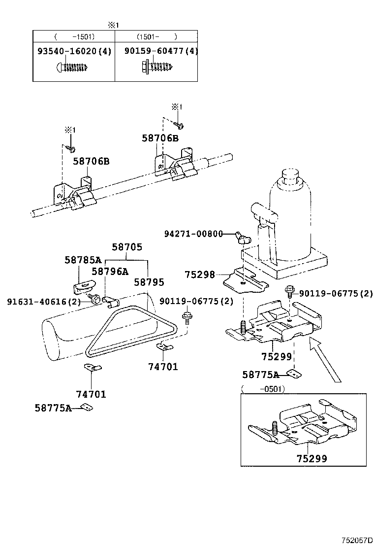 Exploded illustration 752057D
