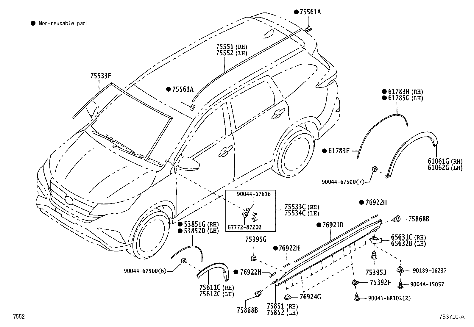 Exploded illustration 753710A