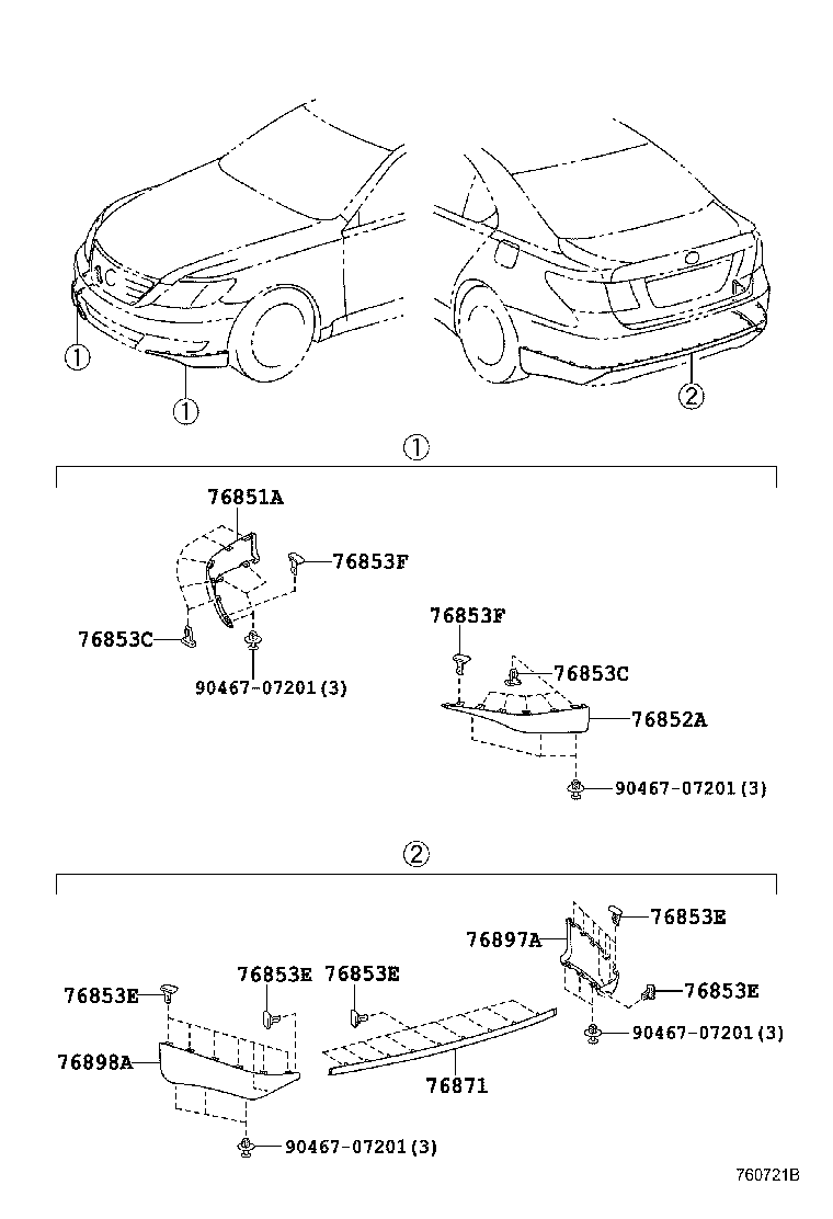 Exploded illustration 760721B