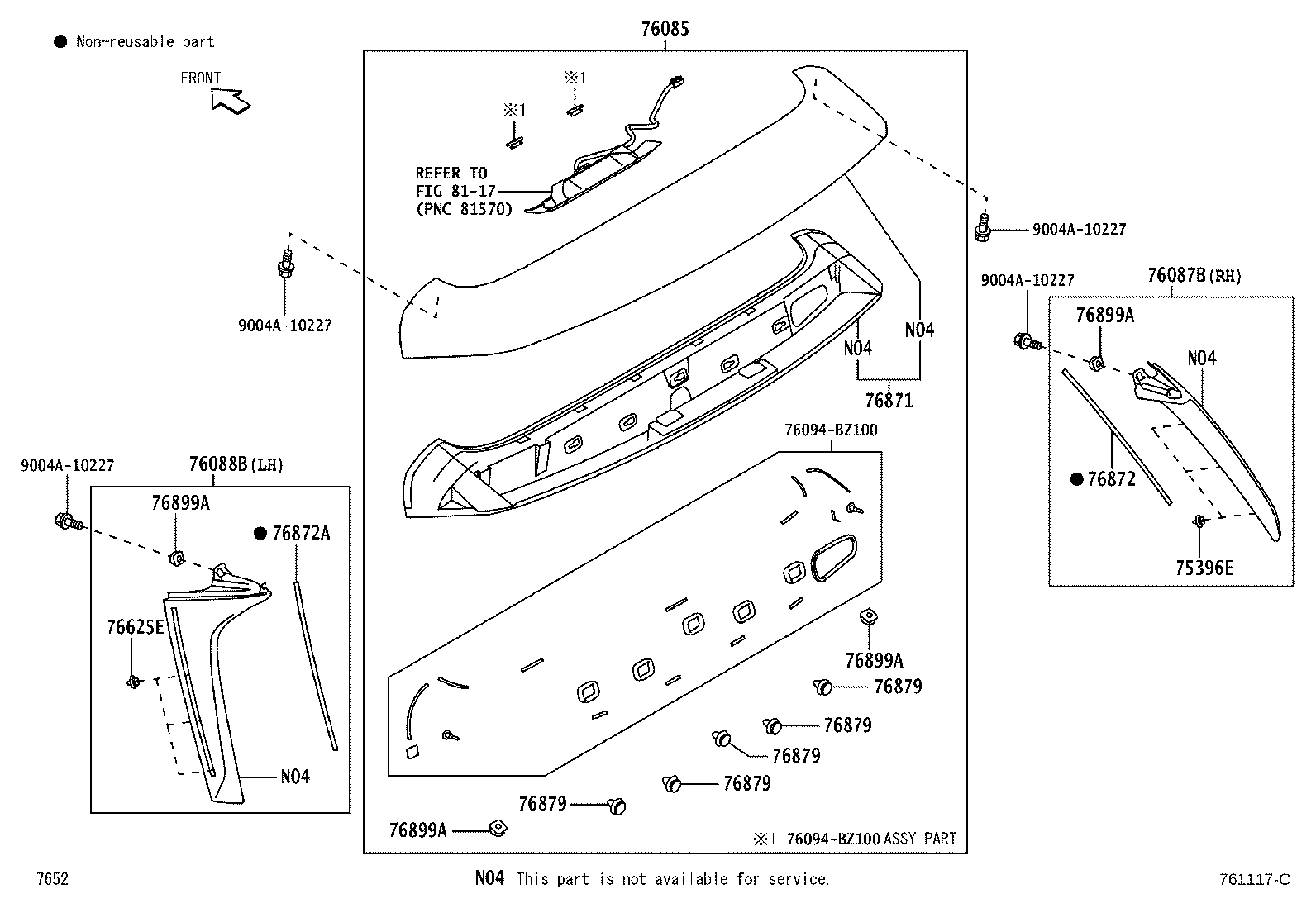 Exploded illustration 761117C
