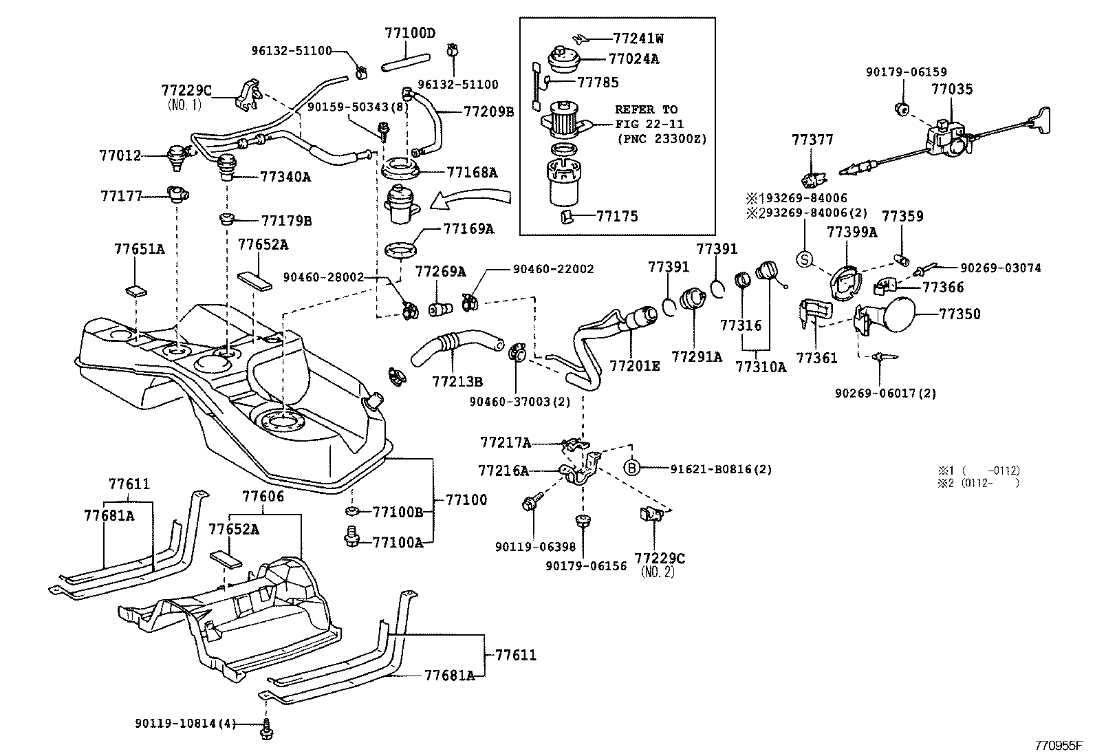 Exploded illustration 770955F